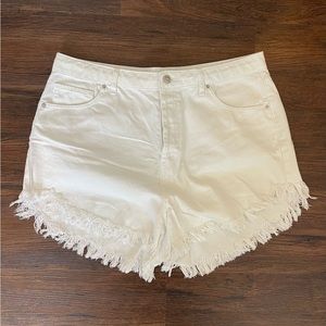 Wild Fable White Distressed Shorts